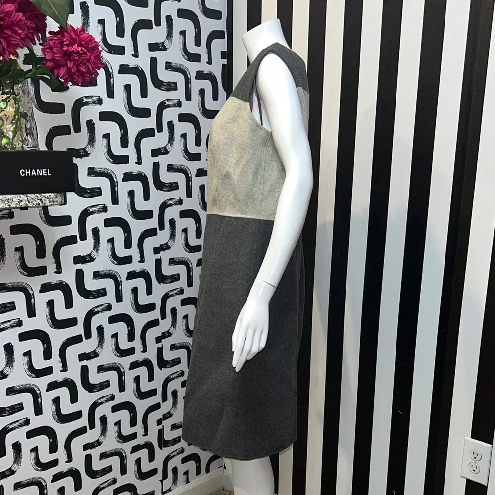 Talbots Two-Tone Black and Cream Midi Dress